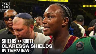 Claressa Shields REACTS to finishing Kaye Scott and reveals what s NEXT Post-Fight Interview
