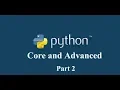 02-Python Core and Advanced Part2