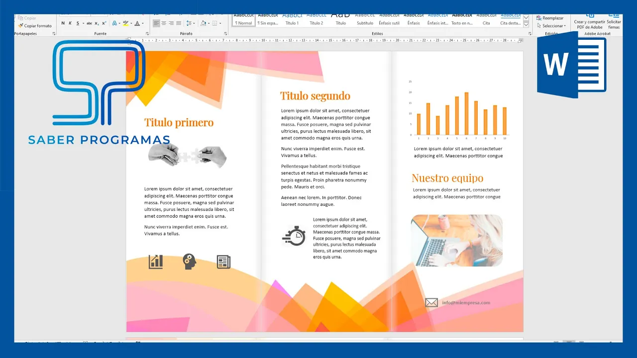 ▷ Word | Hacer tríptico en Word e imprimirlo ????| Triptico, brochure o folleto