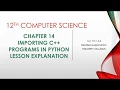 PART CHAPTER 14 12th COMPUTER SCIENCE LESSON EXPLANATION TNSCERT