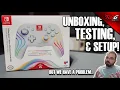 PDP Afterglow Wave Wireless Controller for Nintendo Switch - Unboxing Testing Setup