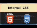 HTML5 and CSS3 12 - Internal CSS
