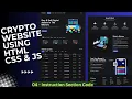 Create a Responsive Crypto Website using HTML CSS JavaScript with Source Code Instruction Section