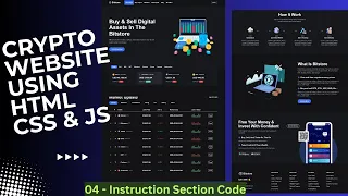 Create a Responsive Crypto Website using HTML CSS JavaScript with Source Code Instruction Section