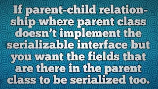 Serialization in Java with writeObject and readObject methods Serialization with inheritance