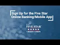 Sign Up for Five Star Online App