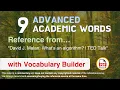 9 Advanced Academic Words Ref from David J Malan What s an algorithm TED Talk