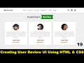 Responsive Client Testimonial Section using Html CSS JavaScript User Review UI Using HTML CSS