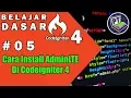05 Tutorial Codeigniter 4 - Cara Install Template AdminLTE Di Codeigniter 4