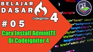 05 CodeIgniter 4 Tutorial - How to Install AdminLTE Template in CodeIgniter 4