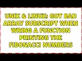 Unix Linux Got bad array subscript when wring a function printing the fibonacci numbers