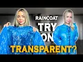 Lagu [4K USA] Blue Raincoat, Black Dress 💙 Clean, Confident \u0026 Semi-Transparent Try-On