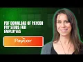 PDF download of Paycor pay stubs for employees