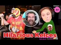Jason Kelce s wife SHOCKS Kelce Brothers of what she THOUGHT of Jason at the Super Bowl afterparty