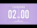 2 Minute Countdown Timer Flip Clock with Bell Alerts