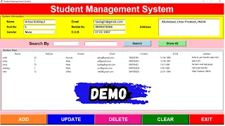 Student Management System in Python with Database Demo