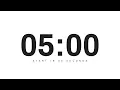 5 minute minimalist countdown timer LIGHT MODE