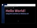 Hello World - Using Perl and Atom on Windows 10