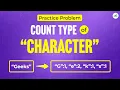 Count type of Characters School Practice Problem GeeksforGeeks School