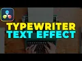 Typewriter Text Effect Tutorial Davinci Resolve Tutorial