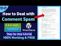 How To Get Rid Of Spam Comments In WordPress Setup Akismet FREE Anti-Spam WordPress Plugin