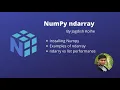 NumPy array vs list performance Installing NumPy And Declaring nd array