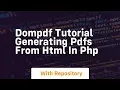 Dompdf tutorial generating pdfs from html in php