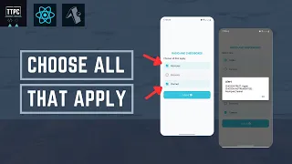 Checkbox Inputs Buttons in React Native