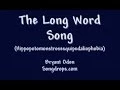 FUNNY SONG The Long Word Song