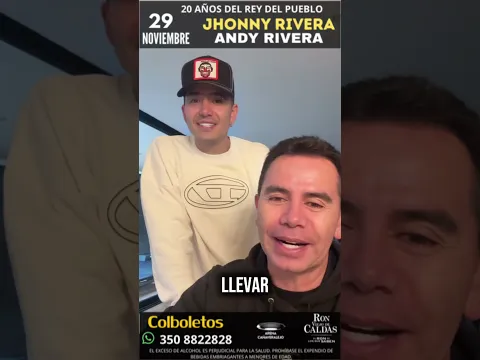 Jhonny Rivera- 29 de  noviembre en CALI