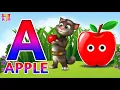 Phonics Song 2 with TWO Words in 3D - A For Apple🍎🍏- ABC Alphabet Songs with Sounds for Children's