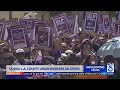 Over 55 000 L A County workers go on strike