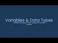 Variables Data Types Lecture 3 Web Point