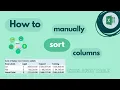 Excel Pivot Table How to Manually Sort Columns