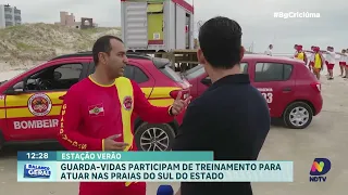Estação verão: guarda-vidas e militares do Corpo de Bombeiros em preparo máximo