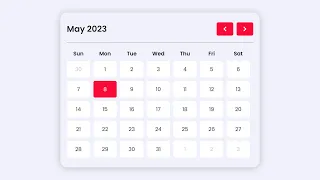 Create A Dynamic Calendar in HTML CSS JavaScript Calendar with JavaScript