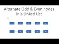 Linked List in Java - 80 Alternate Odd Even nodes in a Linked List