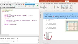 C programming Lecture Nested Loops Exercise