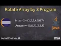 Rotate Array by K Steps Easy Java Explanation with Example DSA Interview Question