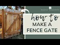 How To Make A Simple Fence Gate for a 6 Wooden Backyard Fence