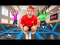 Download Lagu I built a SECRET TRAMPOLINE PARK in my backyard! 😱