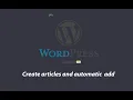 Automation Posts WordPress ChatGPT python script