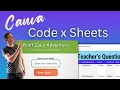 How to Build Auto-Marked Quizzes in Canva Canva Code Canva Sheets Tutorial Step-by-Step
