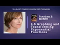 Functions 4 5 Graphing and Transforming Exponential Functions
