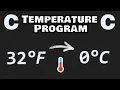 Let s code a temperature program with C programming