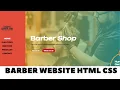 How to make a barber website in html and css Source code