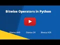 Bitwise Operators in Python part 1 -Bitwise AND Bitwise OR Bitwise XOR-let s learn Coding with me