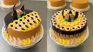 tutorial para decorar torta con cuernitos de chocolate