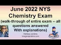 NYS Regents Chemistry June 2022 Exam All Questions Answered