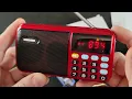 Download Lagu Draagbare rode MP3-radioluidspreker C-803. Ondersteuning van twee 18650-batterijen.